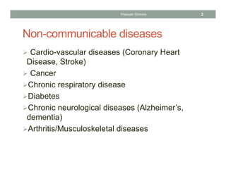 Epidemiology of Non Communicable Diseases (NCDs) | PDF