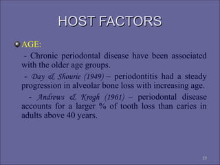 Comprehensive Epidemiology and Risk Factors of Periodontal Diseases | PPT