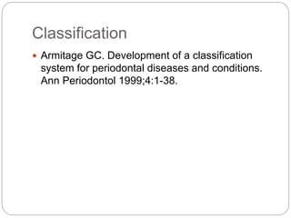 Epidemiology of periodontal disease | PPTX