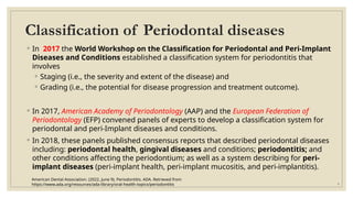 Comprehensive Epidemiology and Classification of Periodontal Diseases ...