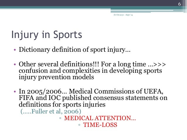 epidemiology of sports injuries in nigeria