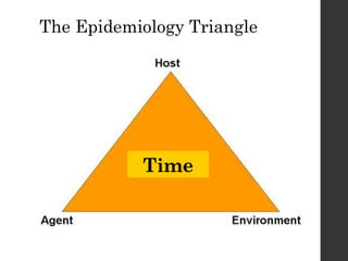 The Epidemiology Triangle
Time
 