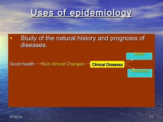Epidemiology ppt | PPT