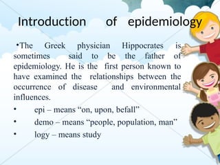 EPIDEMIOLOGY ppt for b.sc and gnm students | PPTX