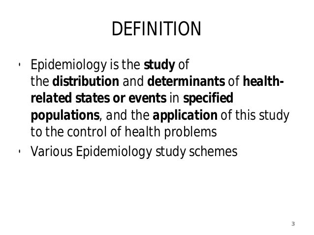 epidemiological society definition
