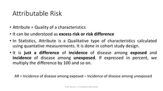 Attributable Risk Answer Format Example Epidemiology v1.3 unit 3 | PDF