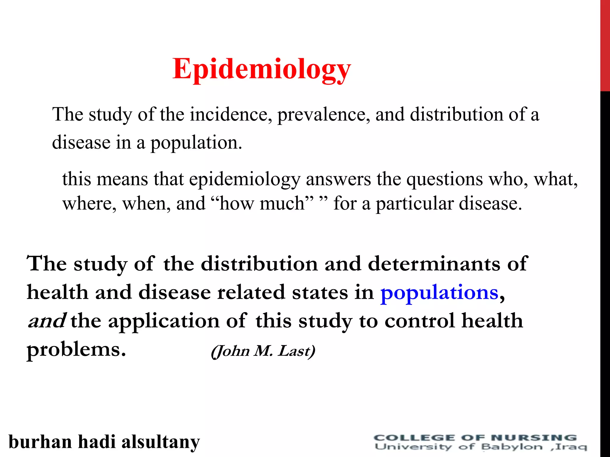 Epidemiology and mental disorder and classification | PPT