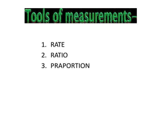 1. RATE
2. RATIO
3. PRAPORTION
 