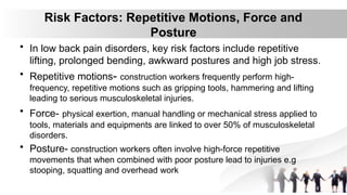 High Risk Posture Epidemiology and Prevention of Work-Related Musculoskeletal Disorders ...