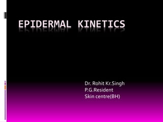 EPIDERMAL KINETICS
Dr. Rohit Kr.Singh
P.G.Resident
Skin centre(BH)
 