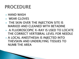 Epidural Anesthesia Nursing Foundation Pptx