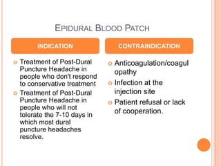 Headache epidural deals