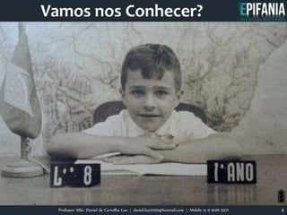 Professor MSc. Daniel de Carvalho Luz | daniel.luz2020@hotmail.com | Mobile 15 9 9126 5571 6
Vamos nos Conhecer?
 