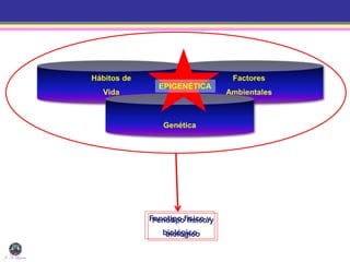 J. A. Lozano
Fenotipo físico y
biológico
EPIGENÉTICA
Fenotipo físico y
biológico
 