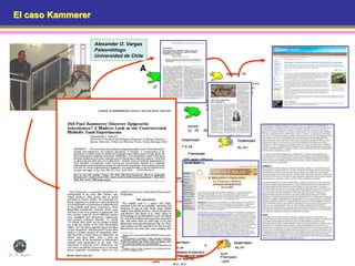 El caso Kammerer
Alexander O. Vargas
Paleontólogo
Universidad de Chile
J. A. Lozano
 