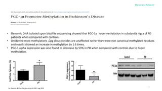Epigenetic mechanisms in Parkinsons disease | PPTX