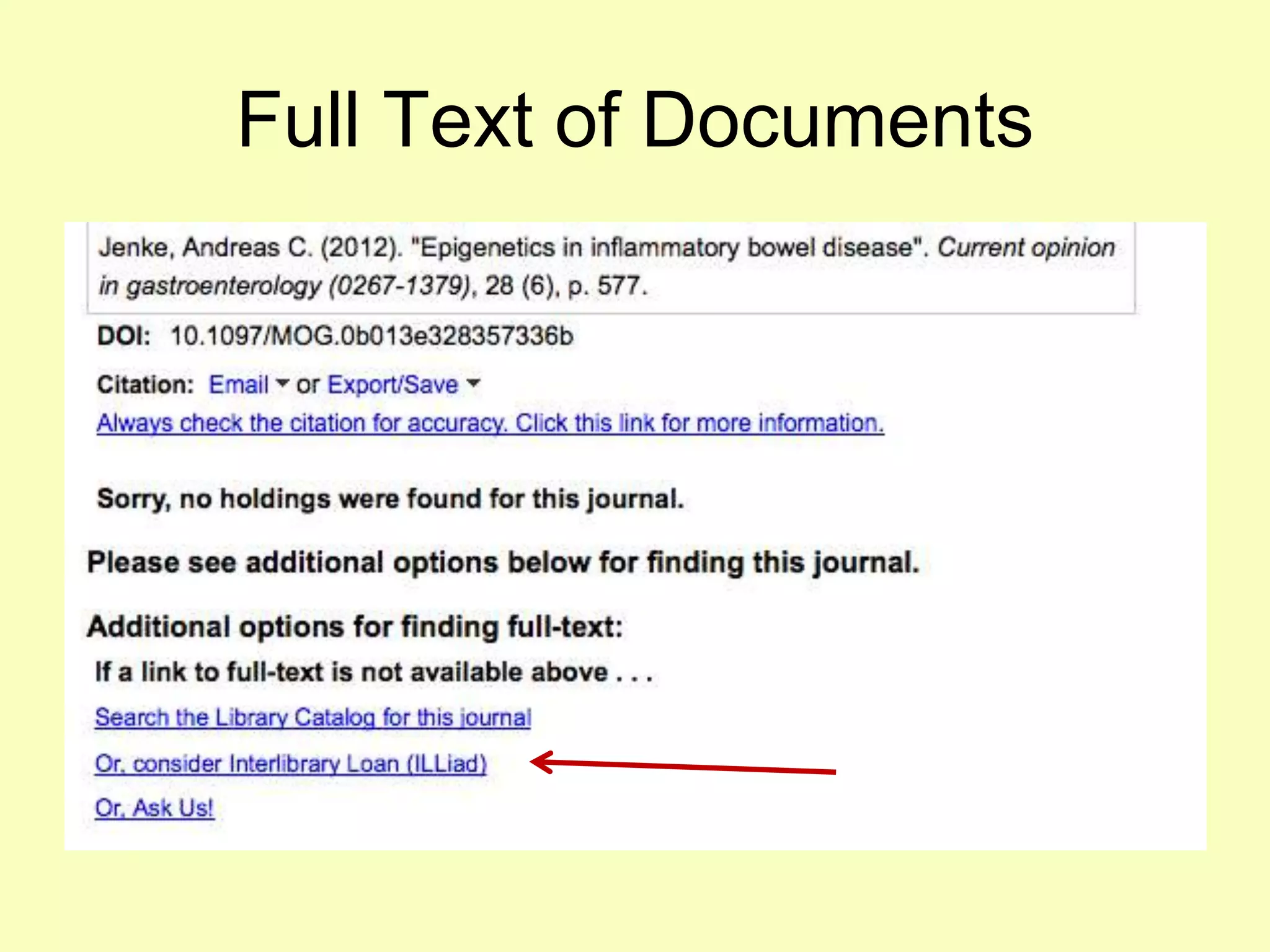 Full Text of Documents
 