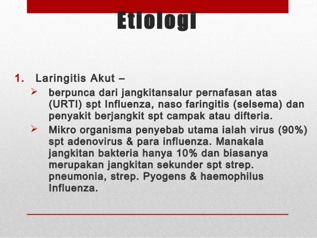 Epiglotitis, Trakeitis, Faringitis dan Laryngitis