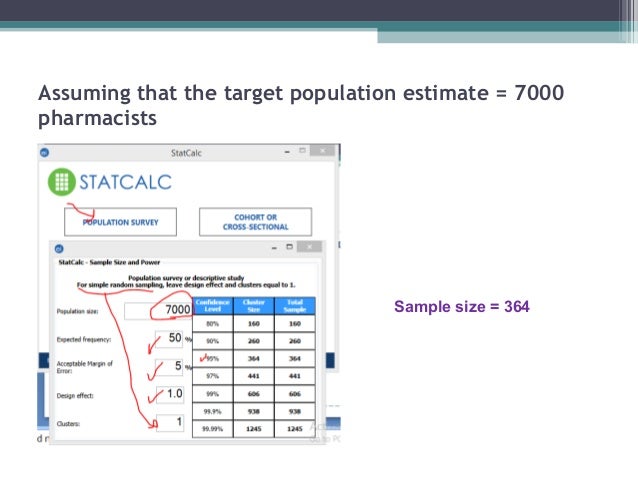 Sample Size Calculation On Epi Info
