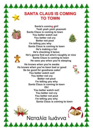 Santa Yeah E pik christmas songs all | PDF