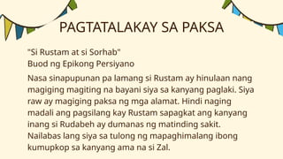 Rustam Si Epiko, Filipino 10 Aralin 4.pptxEpiko, Filipino 10 Aralin 4.pptx