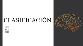 CLASIFICACIÓN
1981
2001
2010
 