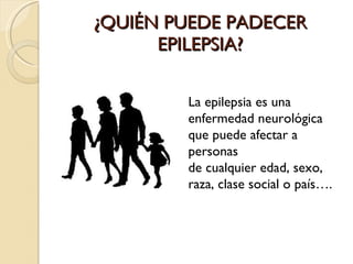 ¿QUIÉN PUEDE PADECER EPILEPSIA? La epilepsia es una enfermedad neurológica que puede afectar a personas de cualquier edad, sexo, raza, clase social o país…. 