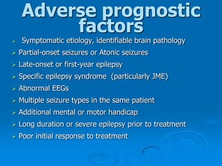 Potential Causes of Treatment Resistant EpilepsyDiagnostic errors:Non-epileptic events   Wrong diagnosis of seizure types/ epileptic syndrome   Missing of underlying causes/lesionsPatient’s errors:Non-compliance   Inappropriate life style, inappropriate metabolism 