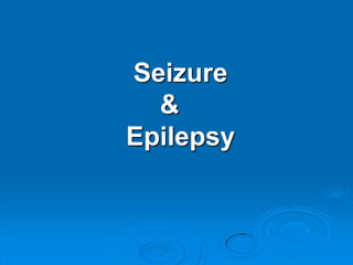Seizure &      Epilepsy 