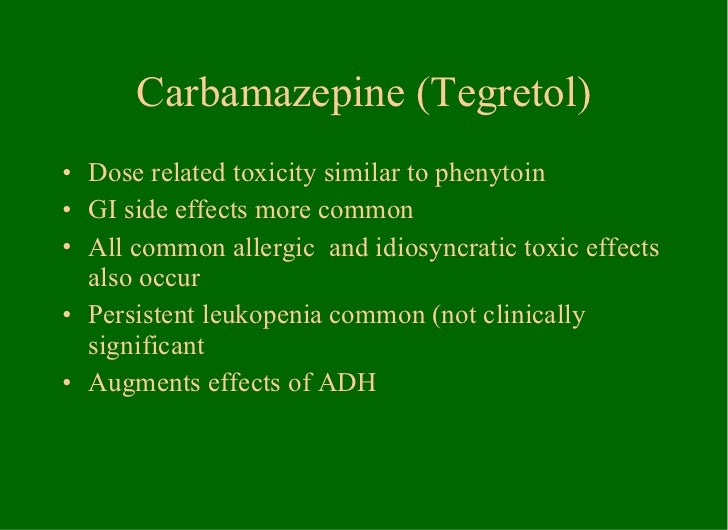 carbamazepine toxicity side effects