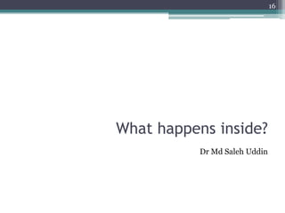 What happens inside?
Dr Md Saleh Uddin
16
 