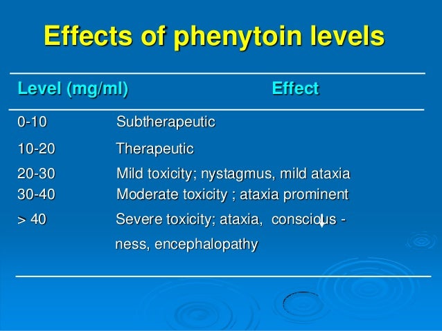 dilantin toxicity side effects