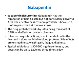 gabapentin liver effects