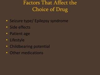 What Happens During a SeizureGeneralized seizureInvolves the whole brain and loss of consciousnessAbsence: characterized by brief loss of consciousnessTonic-Clonic: characterized by rhythmic jerking of musclesPartial seizureInvolves only part of the brain; may or may not include loss of consciousnessSymptoms relate to the part of the brain affected