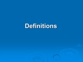 Definitions