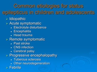 Factors in favourChildhood epilepsy