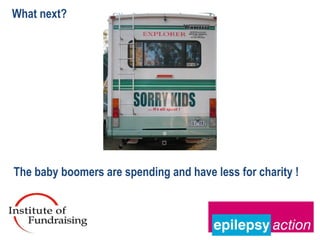 What next?




The baby boomers are spending and have less for charity !
 