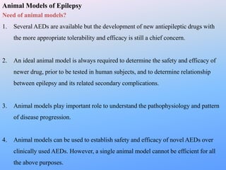 Presentation on Epilepsy and Its Animal Models | PPTX