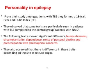 Epilepsy classification