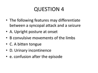 distinguish a seizure from a syncopal episode postictal distinguish a seizure from a syncopal episode postictal