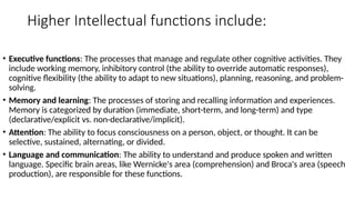 Higher Intellectual Function EPILEPSY & EEG types and management its uses | PPTX