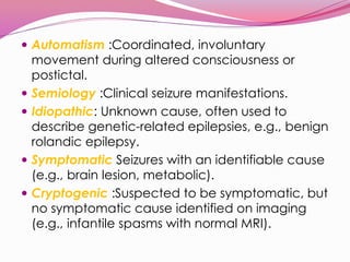 Epilepsy history and terminology | PDF