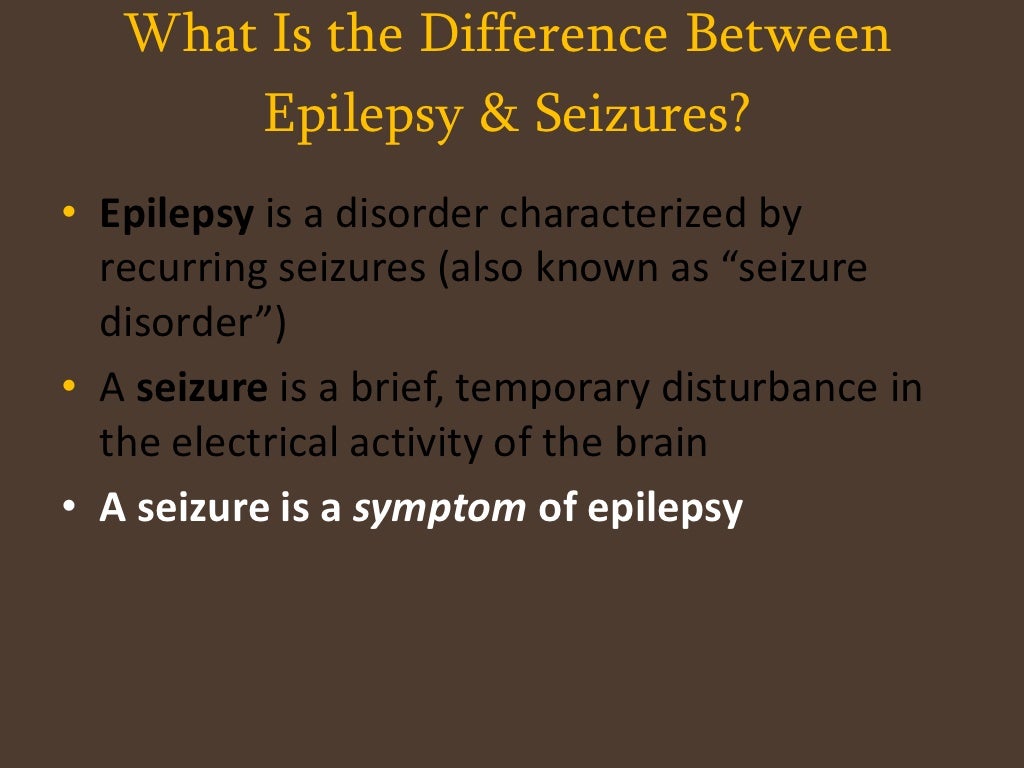 Epilepsy presentation