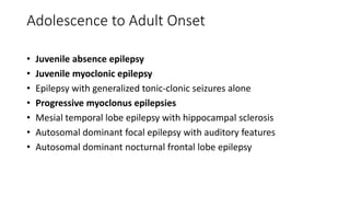 Epilepsy syndromes in Children