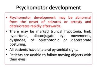 Epileptic encephalopathies during infancy | PPTX