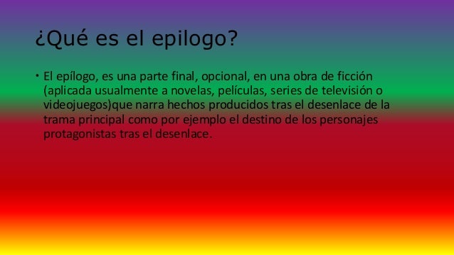 Epilog prologo