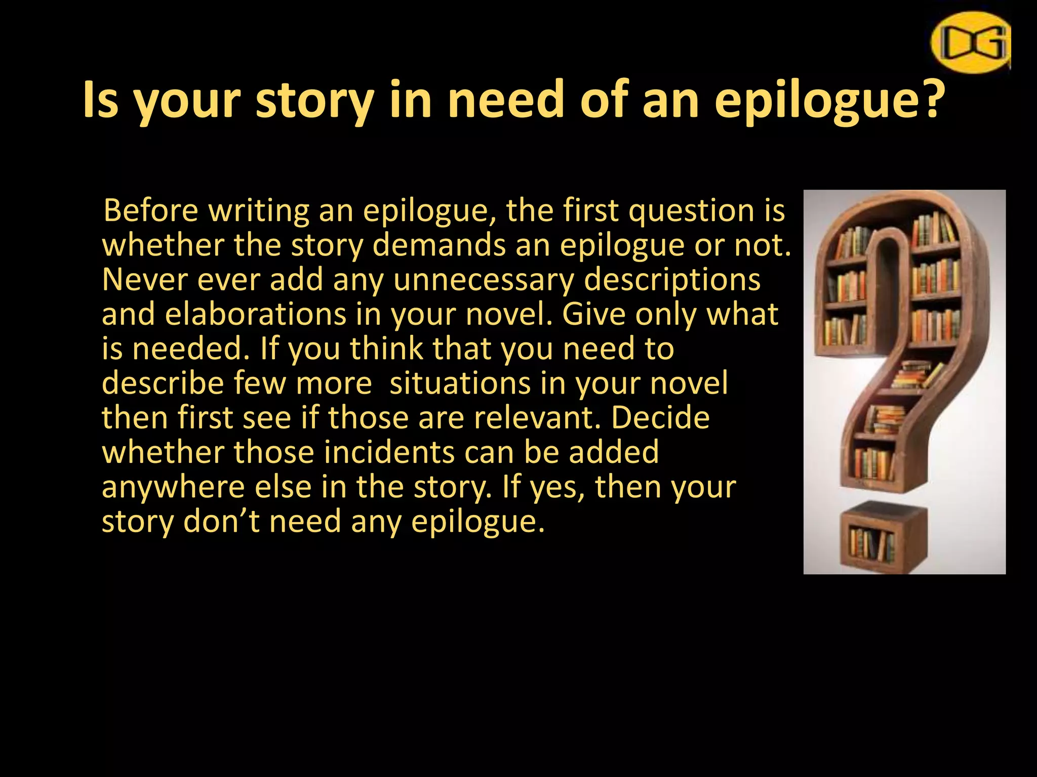 All that you should know about an Epilogue | PPTX