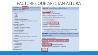 FACTORES QUE AFECTAN ALTURA
 