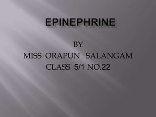 BY
MISS ORAPUN SALANGAM
     CLASS 5/1 NO.22
 