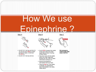 How We use
Epinephrine ?
 